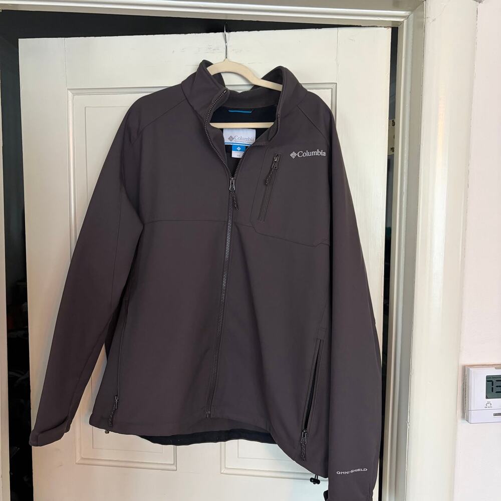 Columbia Men's Ascender Softshell Jacket XXL Omni-Shield Water Resistant Charco